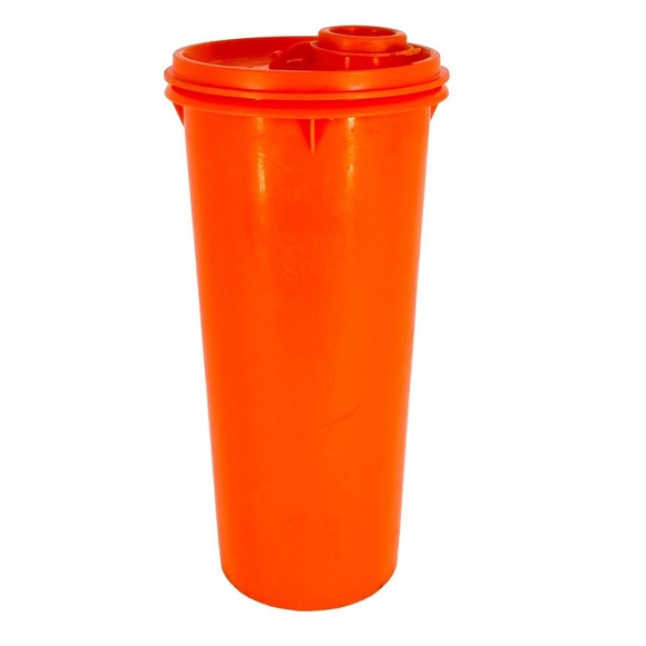 Tupperware Other - Vintage Tupperware Flip Top Container 1.5 Qt Orange Space Saver USA